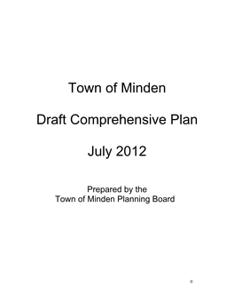 Town of Minden Draft Comprehensive Plan July 2012