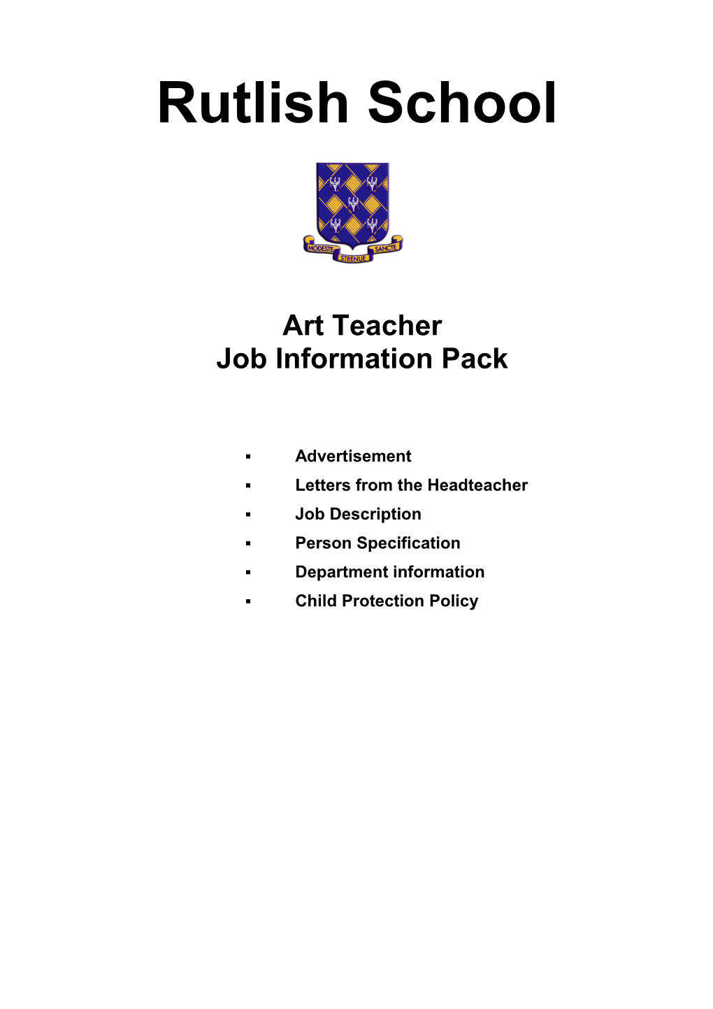 Job Information Pack