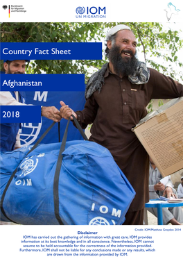 Afghanistan Country Fact Sheet 2018