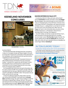 Keeneland November Concludes