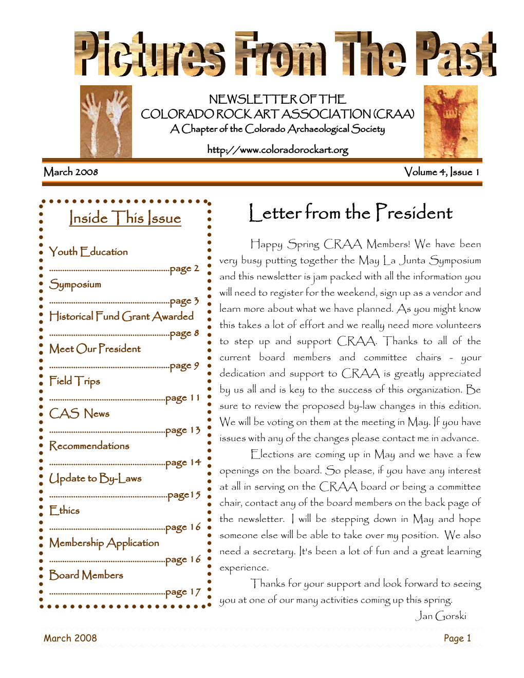 March 2008 Volume 4, Issue 1