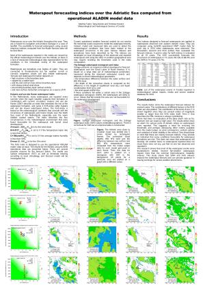 Waterspout Forecasting Indices Over the Adriatic Sea Computed from Operational ALADIN Model Data