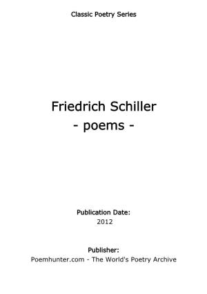 Friedrich Schiller - Poems
