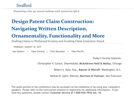 Design Patent Claim Construction: Navigating Written Description