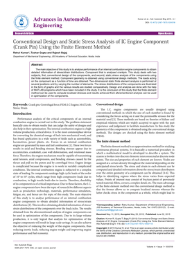 (Crank Pin) Using the Finite Element Method