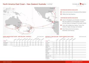 North America East Coast – New Zealand / Australia | AANZ