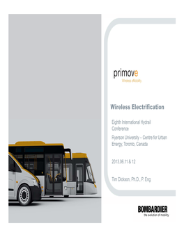 PRIMOVE – Wireless Electrification