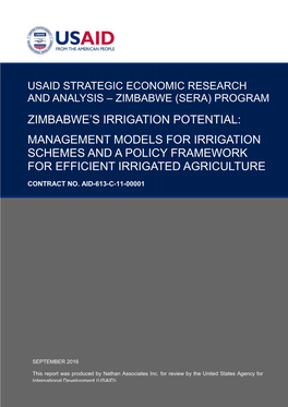 Zimbabwe's Irrigation Potential