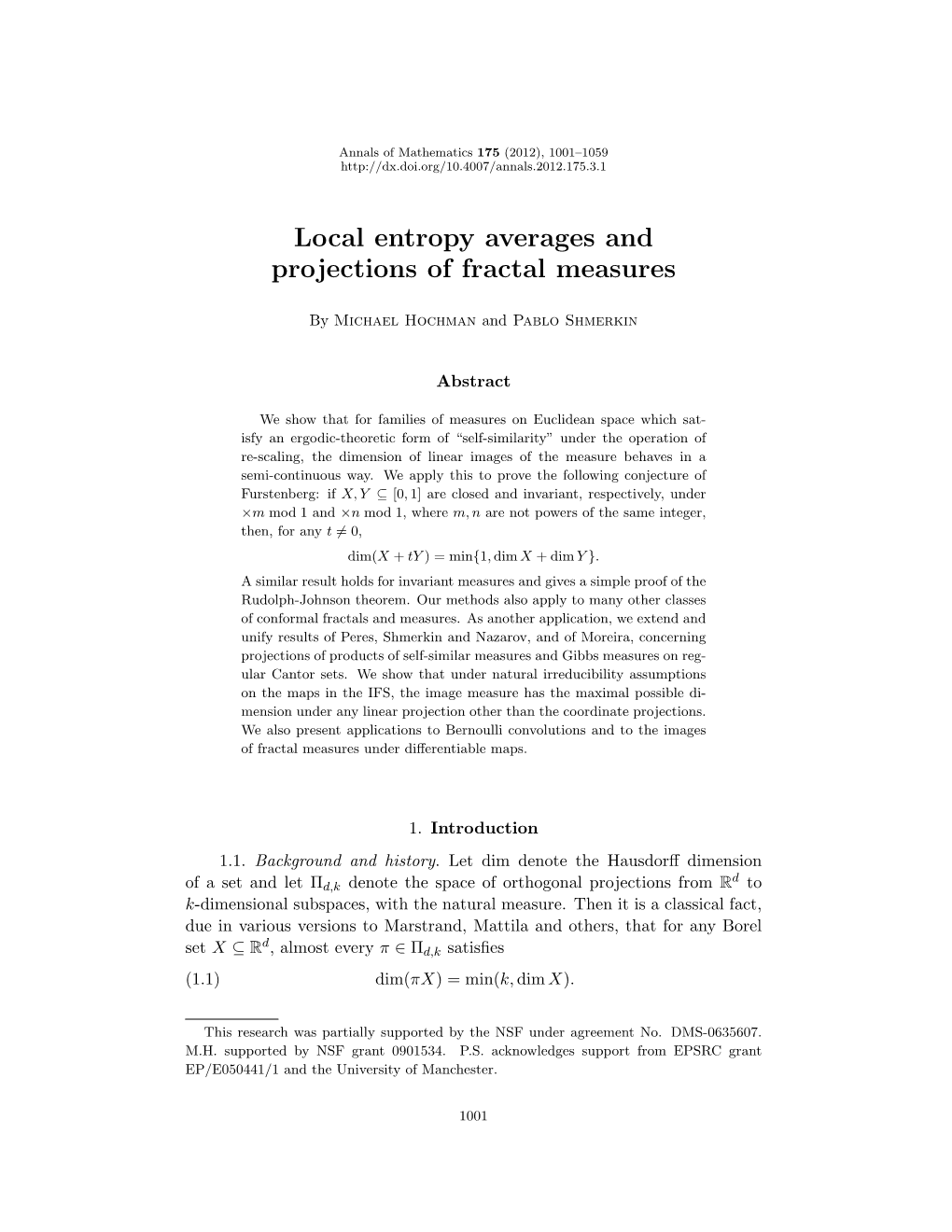Local Entropy Averages and Projections of Fractal Measures