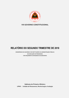 Relatório Do Segundo Trimestre De 2018