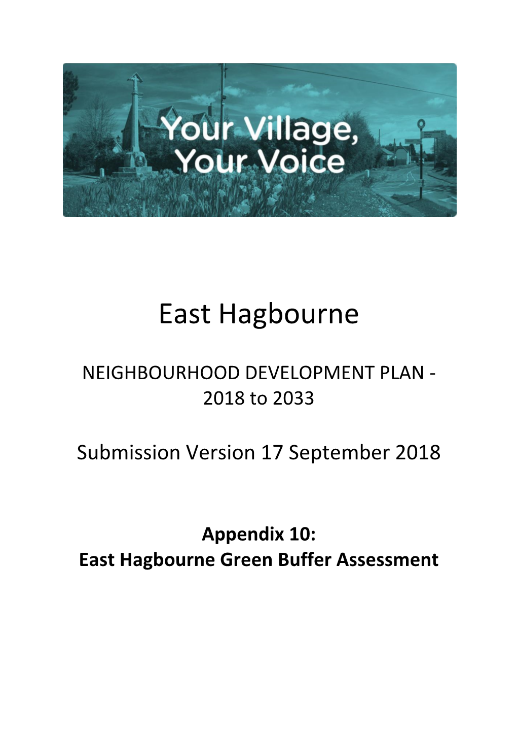 NEIGHBOURHOOD DEVELOPMENT PLAN - 2018 to 2033