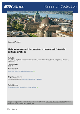 Maintaining Semantic Information Across Generic 3D Model Editing Operations