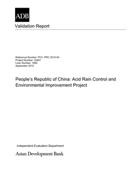 Acid Rain Control and Environmental Improvement Project