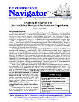 Oracle Claims Database Performance Superiority