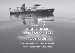IFM-GEOMAR Annual Report 2010 Appendices