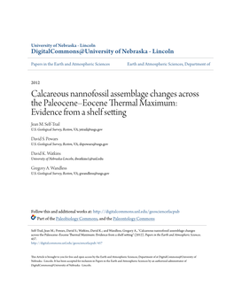 Calcareous Nannofossil Assemblage Changes Across the Paleocene–Eocene Thermal Maximum: Evidence from a Shelf Setting Jean M