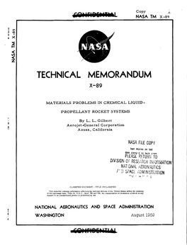 Technical Memorandum X-89