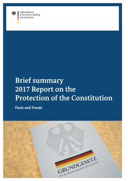 Brief Summary 2017 Report on the Protection of the Constitution / Facts