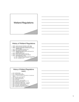 Wetland Regulations