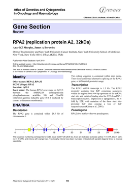 Gene Section Review