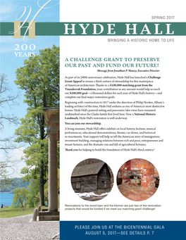 Spring 2017 Hyde Hall Bringing a Historic Home to Life