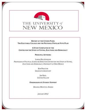 New Mexico Electoral College and the National