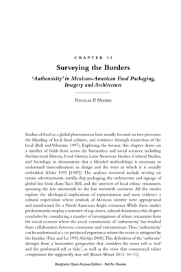 CHAPTER 12 Surveying the Borders ‘Authenticity’ in Mexican-American Food Packaging, Imagery and Architecture