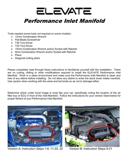 Performance Inlet Manifold Instructions.Pdf