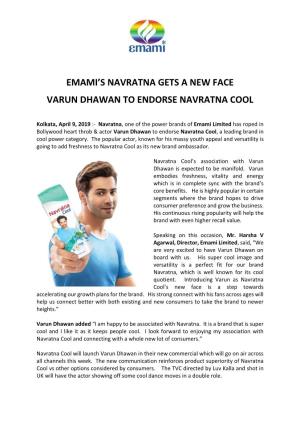 Emami's Navratna Gets a New Face Varun Dhawan To