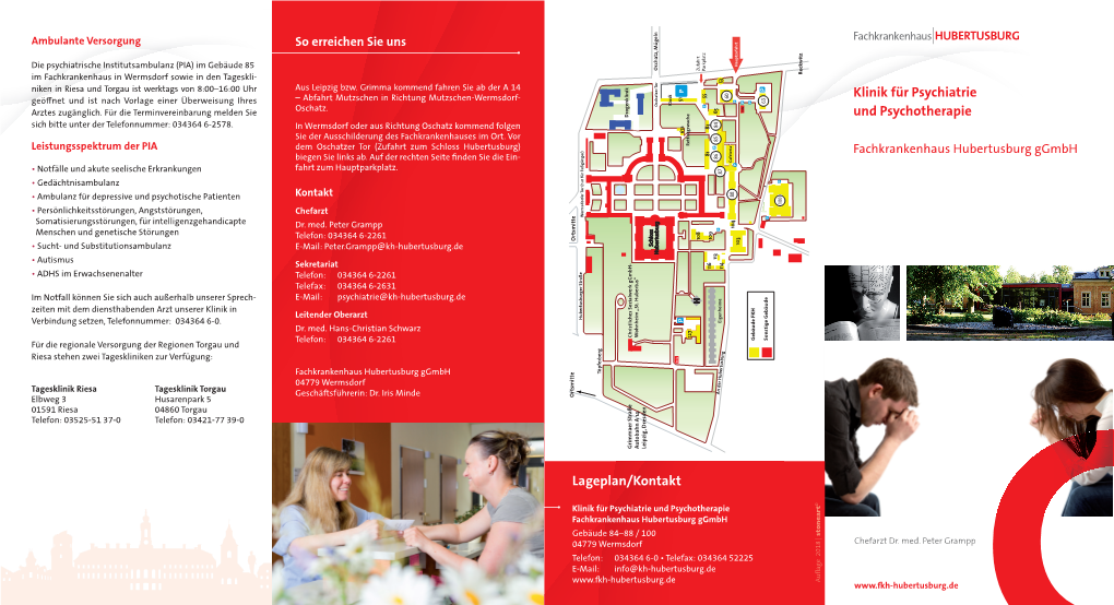 Klinik Für Psychiatrie Und Psychotherapie Lageplan/Kontakt