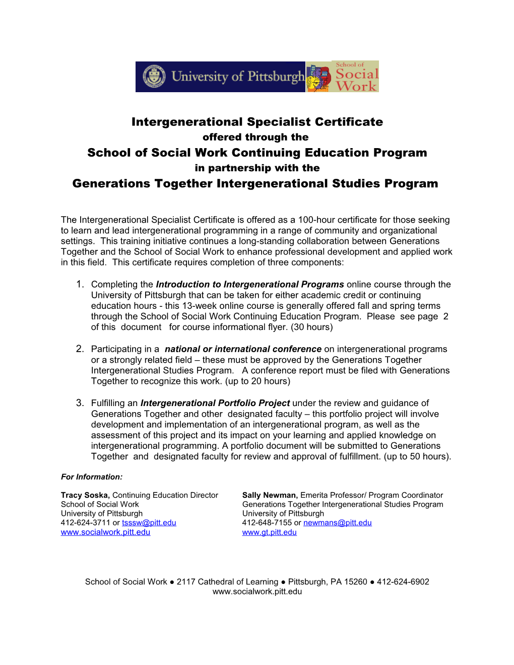 School of Social Work Continuing Education Program