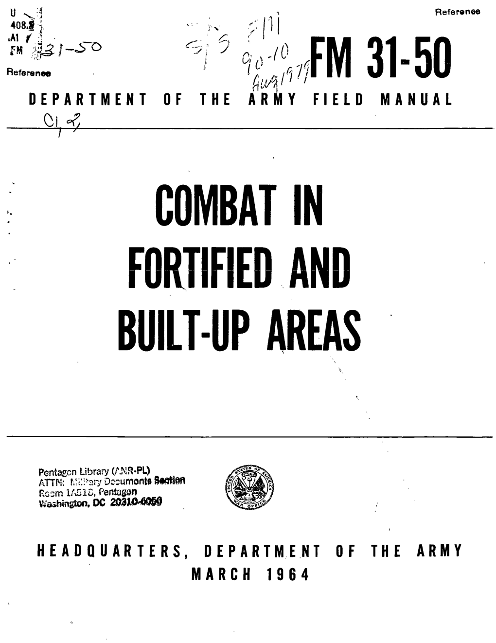 Fm 31-50 Combat in Fortified and Built-Up Areas