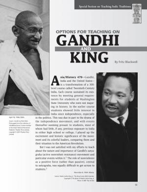 Options for Teaching on Gandhi and King