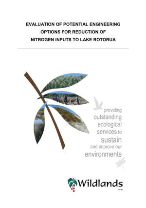 Evaluation of Potential Engineering Options for Reduction of Nitrogen Inputs to Lake Rotorua