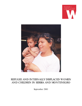 Refugee and Internally Displaced Women and Children in Serbia and Montenegro