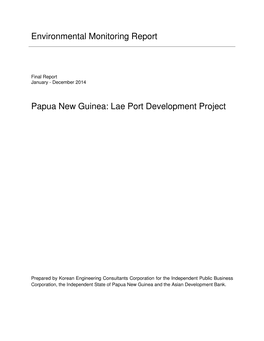 Lae Port Development Project