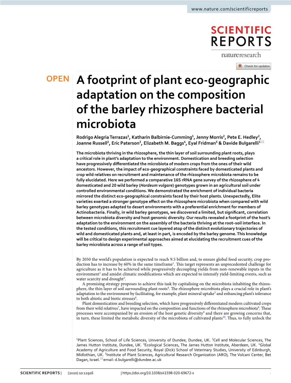 A Footprint of Plant Eco-Geographic Adaptation on the Composition
