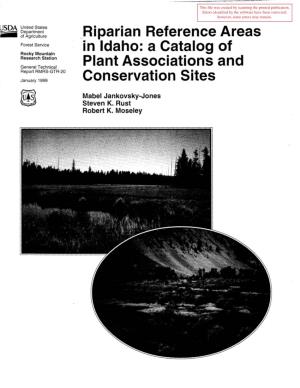 Riparian Reference Areas in Idaho: a Catalog of Plant Associations and Conservation Sites
