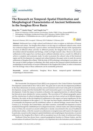 The Research on Temporal–Spatial Distribution and Morphological Characteristics of Ancient Settlements in the Songhua River Basin