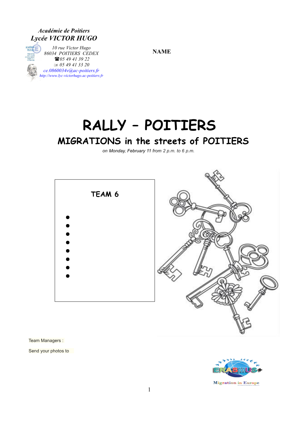 RALLY – POITIERS MIGRATIONS in the Streets of POITIERS on Monday, February 11 from 2 P.M