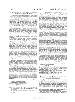 Alkaloids of Datura Innoxia Cardwellia Sublimis F