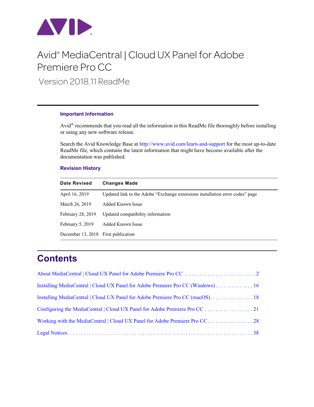 Mediacentral | Cloud UX Panel for Adobe Premiere Pro CC Readme