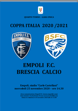 Empoli F.C. Brescia Calcio