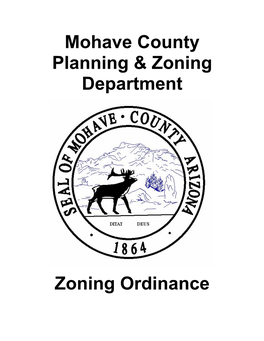 Mohave County Planning & Zoning Department Zoning Ordinance