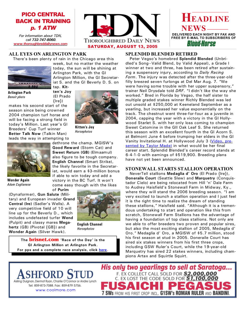 HEADLINE NEWS • 8/13/05 • PAGE 2 of 10