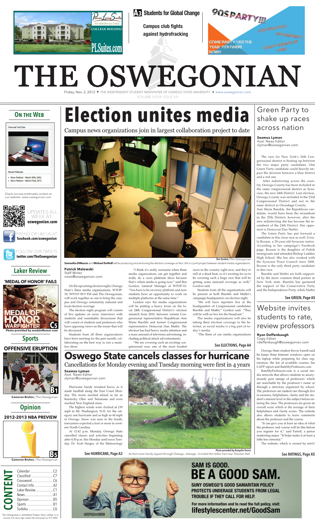 Election Unites Media Shake up Races Campus News Organizations Join in Largest Collaboration Project to Date Across Nation Seamus Lyman Asst