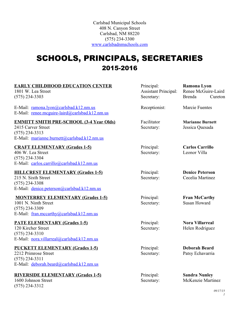 Carlsbad Municipal Schools