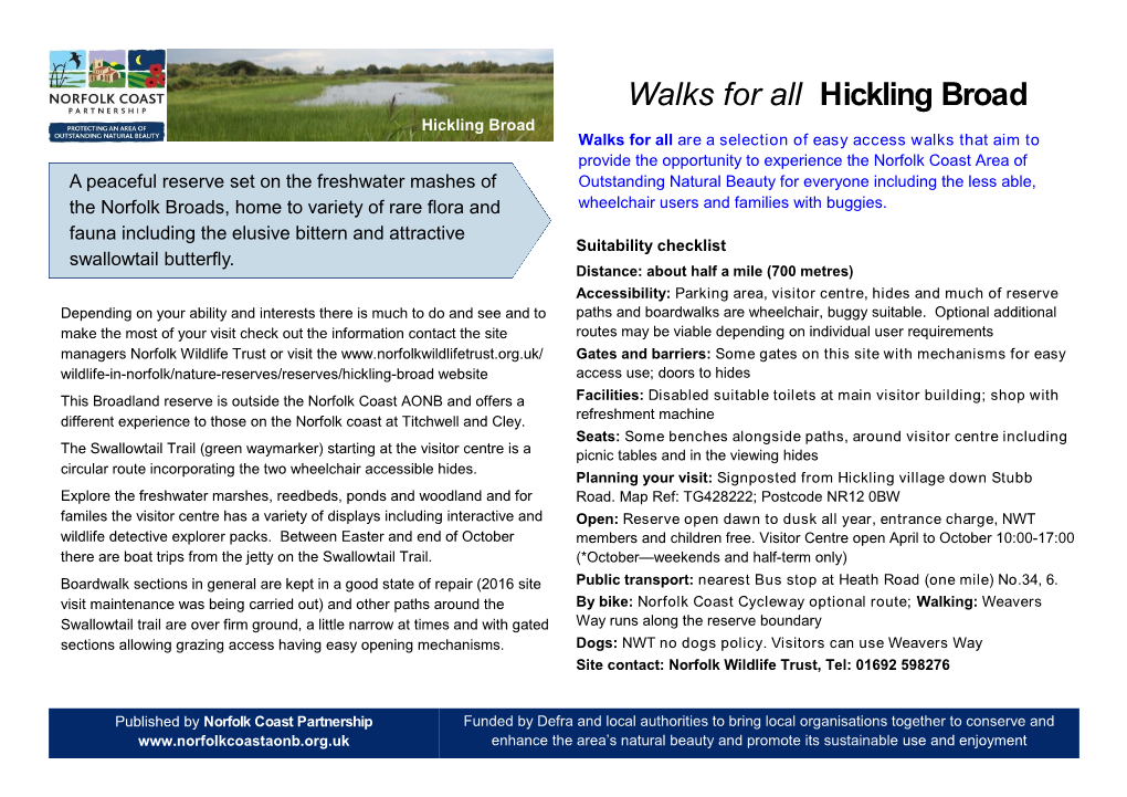 Walks for All Hickling Broad