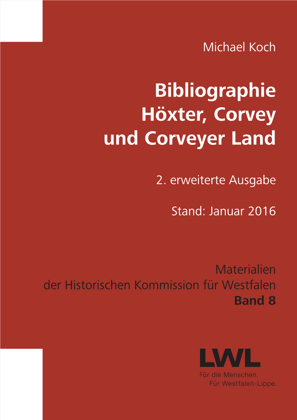 Bibliographie Höxter, Corvey Und Corveyer Land