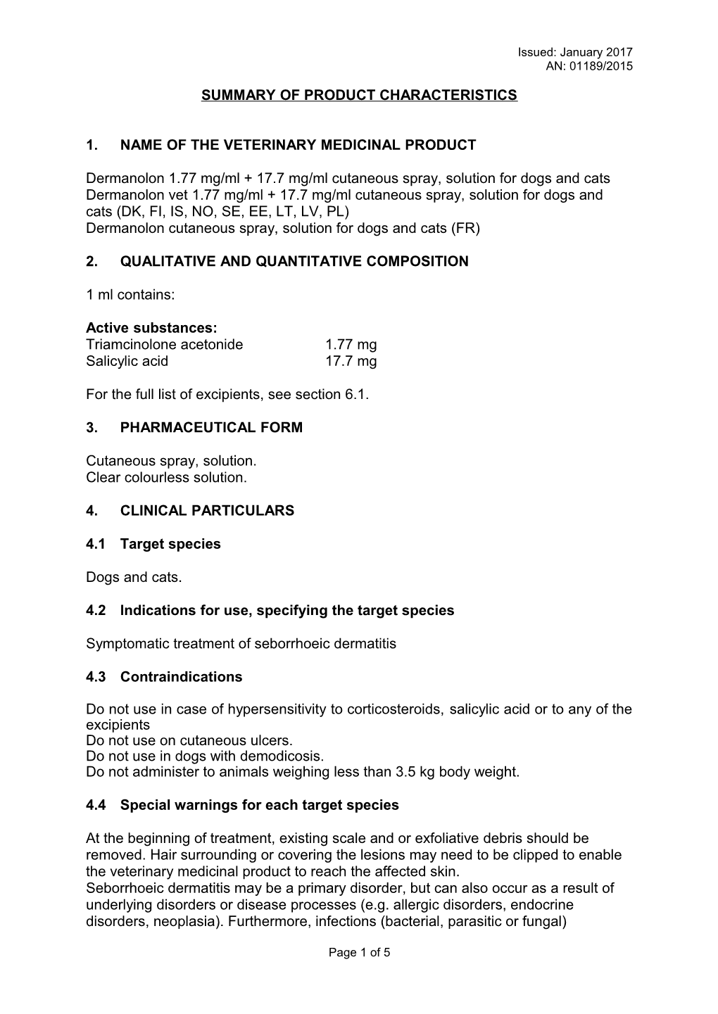 1. Name of the Veterinary Medicinal Product s10